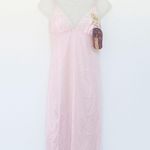 VTG 70s JCPenney Womens Slip Dress Size XS Pink Sheer Lace Coquette Photo 0
