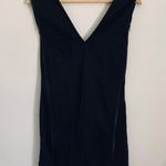 Free People Oslo Dual Side Zipper Stretch Ponte Shift Dress Black size S Photo 2