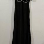 Mac Duggal  2630 Plunge Neck Puff Sleeve Cut Out Gown 4 Black NWT Beaded Sequins Photo 3