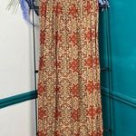 Forever 21  medium smocked waist maxi hippie skirt raw hem Photo 0