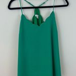 J.Crew Green Scallop Trim Cami Blouse Size 4 Women's Photo 1