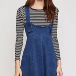 BCBGeneration NWT  Frayed Edge Overall Denim Dress Photo 1
