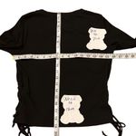 Me to We  black LS crop lace up sides knit top GUC Photo 5