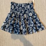 AQUA  Navy and White Mini Skirt Photo 1