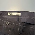 ZARA womens dress pants size 38 navy blue pattern full length Coolmax material Photo 4