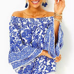 Lilly Pulitzer | Kaori Off-Shoulder Bohemian Blouse Sz S Photo 0