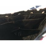 Z Initials Polka Dot Ribbon Purse Tote Handbag Shoulder Bag Embroidered Black Photo 4