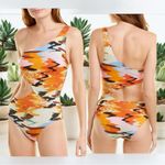 Solid & Striped -The Claudia Printed Asymmetric One Piece Swimsuit. Size… Photo 2