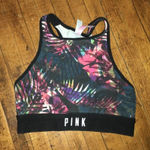 PINK - Victoria's Secret Victoria’s Secret XS palm/tropical crop Athleisure sports bra Photo 0