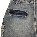 Free People Mini Denim Skirt Sz 28 Blue Cargo Grunge Boho Mean Girl Cowgirl Y2K Photo 9