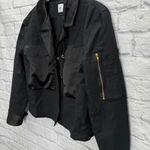 CAbi Womens Moto Jacket Black Size M Biker Boxy Crop Long Sleeve Zip 3552 Photo 1