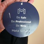 Meta Scrubs Black Medium Scrub Top Photo 6