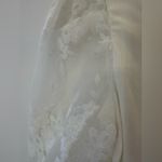 Elegant Bodysuit Women’s White Ribbed floral embroidered Gonza puff sleeves Photo 1