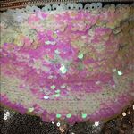 iridescent sequined waist fanny bag Shades of white and pink, rainbow colorful z Pink Photo 6