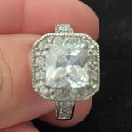 White Gold Engagement Ring Silver Photo 3