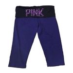 PINK - Victoria's Secret Y2K Victoria's Secret PINK VS Vintage Foldover Yoga Capri Legging Purple Sz L Photo 0