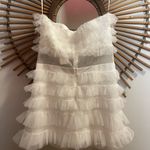 NWT Women’s Velvi Georgia Strapless White Layered Tulle Mini Dress ALine Bridal Size L Photo 11