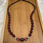 New Handcrafted Artisan One of a Kind Women’s Beachy Sea Glass Bead Necklace Photo 5