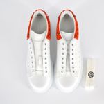 Alexander McQueen NEW Oversized Sneakers Sequin Beads White Red Leather Size 37 Photo 2