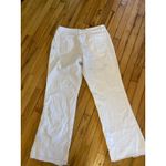 Coldwater Creek White Jeans Embroidered Frayed Hem Wide Leg Size 12 Photo 1