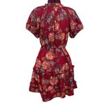 Band of Gypsies BAND OF THE FREE Boho Connie Garnet Floral Mini Dress Red Ruffle NWT Medium Photo 5