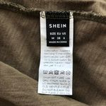 SheIn Lune Solid Button Back Short Sleeve Tee Army Green Medium Photo 6