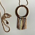 C 1946  long necklace fringe gold tone vintage Photo 3