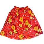 Vintage Hauber Sporting Life Floral Button Front & Back Germany Size 8 Red Photo 0