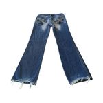 Wrangler Rock 47 By  Women's Ultra Low Rise Embroidered Blue Jeans‎ Size 29 Photo 6