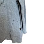 Soft Surroundings Tunic Top Medium Heather Grey Buttons Pocket Waffleknit Blouse Photo 5