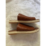 St. Agni Women's Tuscan Woven Espadrille Slide Sandals Leather Brown EU 40 EUC Size 9 Photo 3