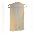 CAbi  Lola Womens Cream Blouse Faux Wrap Draping Cowl Neck Sleeveless Sz L Preppy Photo 1