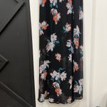 Candies Black Floral Cutout Spaghetti Strap Maxi Dress Size XL Photo 3