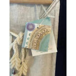 Sigrid Olsen ‎ Oversized Blue & White Maxi Dress Linen Blend Short Sleeve Size L Photo 1