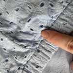 Evereve  Womens Evelyn‎ Cotton Eyelet Top in Light Blue Sz S Spring Pastel Casual Photo 5