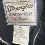 Wrangler Vintage Black Velvet Cropped Button Front Jacket with Silver Designs Photo 2