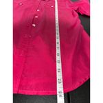 Chico's 0 Button Front Shirt Women S Short Sleeve Collar Chest Pocket Pink Modal Photo 7