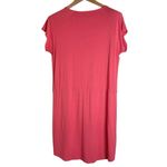 Lilla P Vibrant Coral Tie Waist Short Raglan Sleeve Mini Dress Stretch Jersey M Pink Size M Photo 1