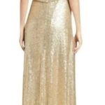 Jenny Yoo Collection Sloan Gold Sequin Halter Gown Size 6 Formal Evening Dress Photo 1