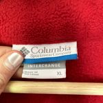 Columbia red and black fleece sweater pockets interchange women's size XL Photo 3