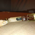 Brown Leather Belt Handcrafted Italian Roco Ornate Brass Buckle Detailing Size 34 Photo 15