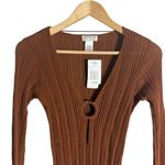 l*space L* Wailea Coffee Brown Cover Up O-Ring Long Sleeve Mini Dress Size Medium Photo 4