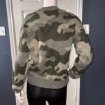 Lucky Brand  Camouflage Cardigan Sweater Small Green Button Up Soft Wool Blend Photo 5