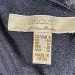 Aidan Mattox Silver Sequin Spaghetti Strap Blouson Sleeveless Dress size 8 Photo 6