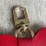 Leather Bow Bag Charm Red Photo 1