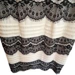Jax black and cream banded tank dress with black lace detail size 6 Photo 6