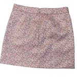 J.Crew Gold Sparkle Pink Tweed Mini Skirt size 6 Photo 1