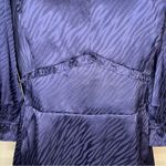 Collective Concepts  Zebra Jacquard Mini Dress Satin Blue M Photo 5