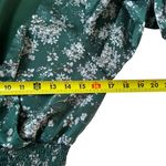 June and Hudson Green Floral Peplum Blouse Women Top Size Medium | 57-35 Photo 3