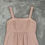 Waverly Grey Dress Womens Medium Orange Cream Striped Tiered Peasant Bohemian‎ Photo 3